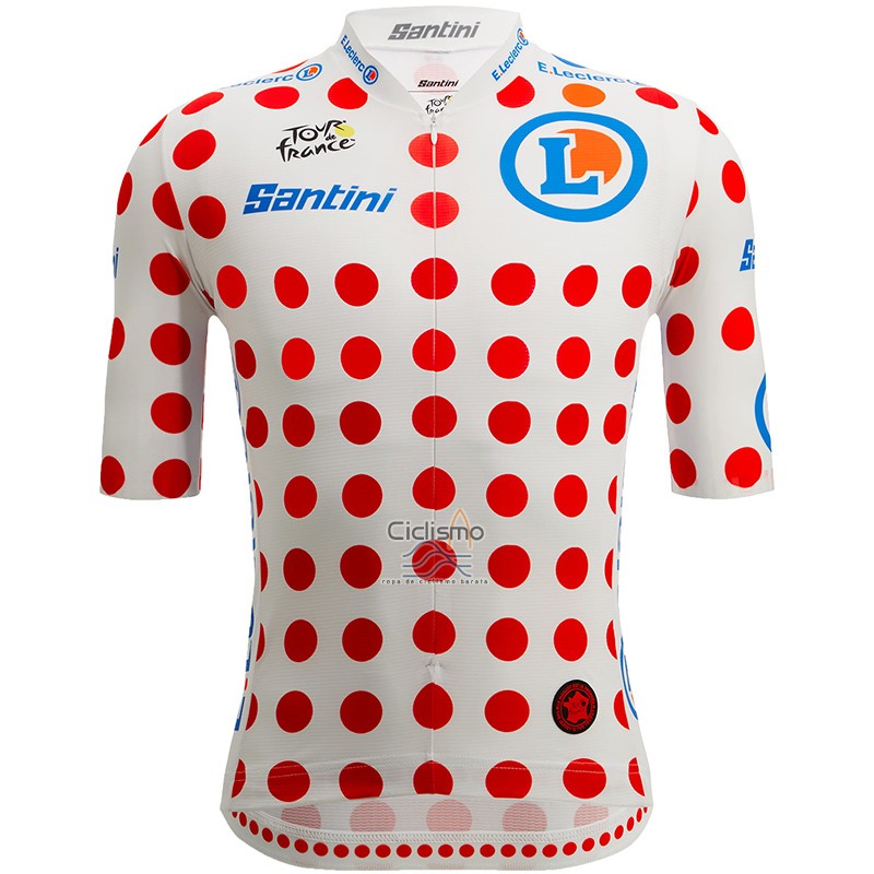 Tour DE Francia Ropa Ciclismo Culotte Corto 2023 Hombre Mangas Cortas Rojo